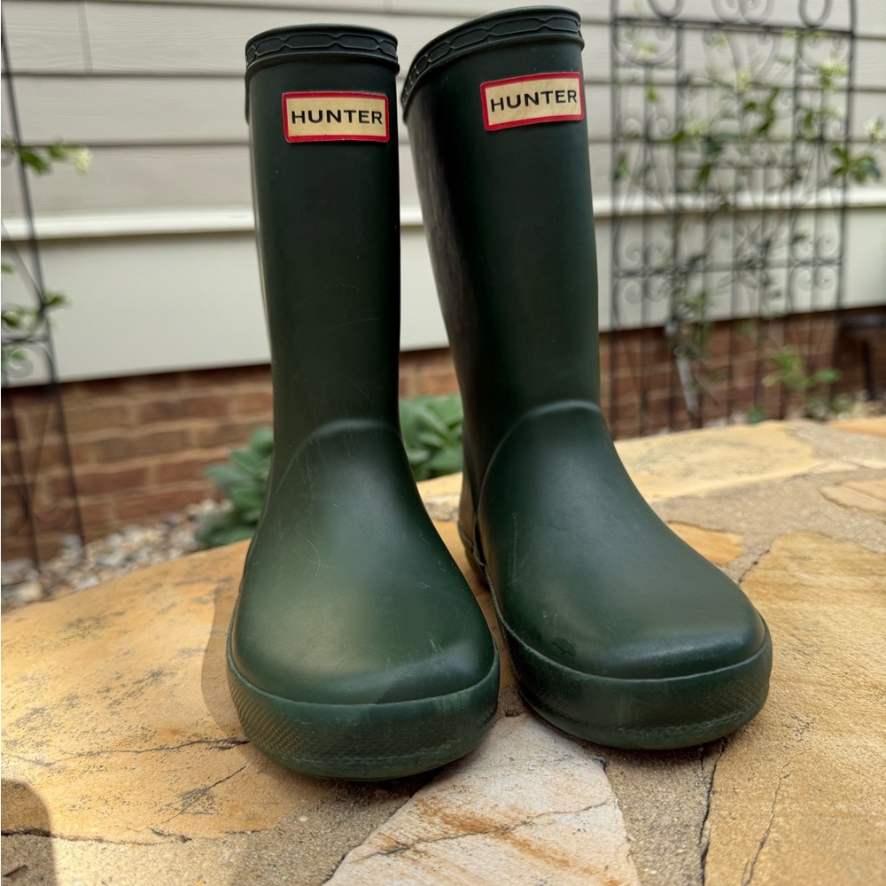 Hunter Kids Green Boots